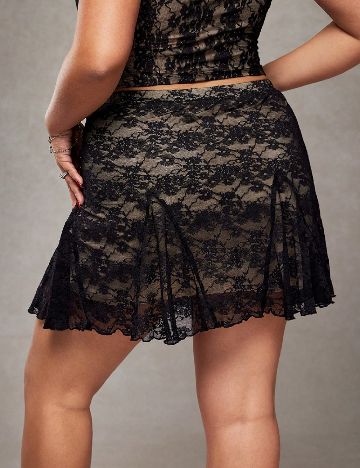 Fusta SHEIN CURVE, negru