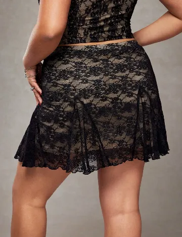 Fusta SHEIN CURVE, negru