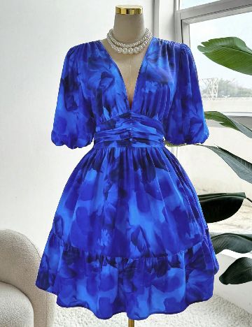 Rochie scurta SHEIN CURVE, albastru