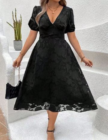 Rochie medie SHEIN CURVE, negru