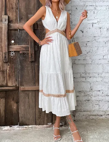 Rochie medie SHEIN, alb