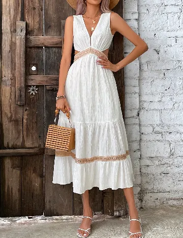 Rochie medie SHEIN, alb