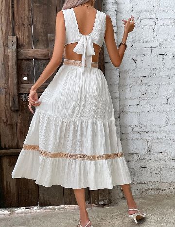 Rochie medie SHEIN, alb