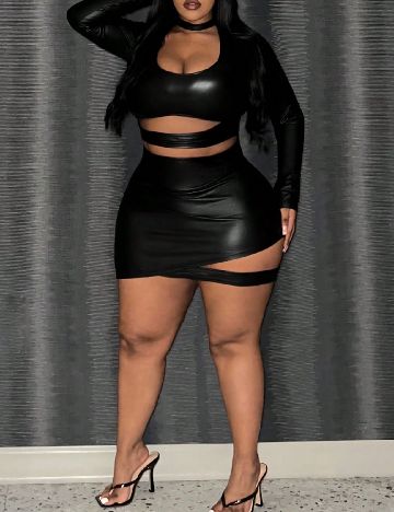 Rochie scurta SHEIN CURVE, negru