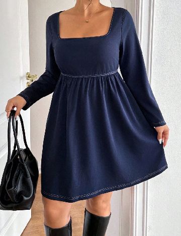 Rochie scurta SHEIN CURVE, albastru