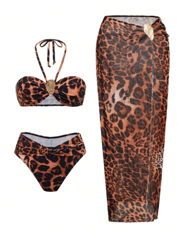 Costum de baie SHEIN, animal print