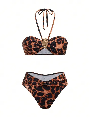 Costum de baie SHEIN, animal print