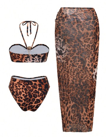 Costum de baie SHEIN, animal print