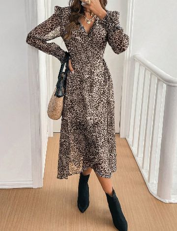 Rochie lunga SHEIN, animal print