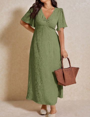 Rochie lunga SHEIN CURVE, verde