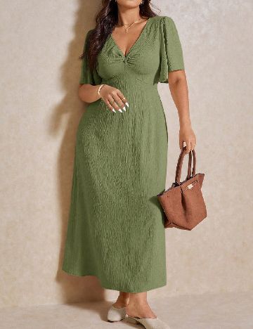 Rochie lunga SHEIN CURVE, verde