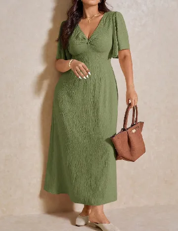 Rochie lunga SHEIN CURVE, verde