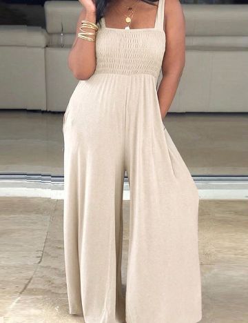 Salopeta SHEIN CURVE, crem