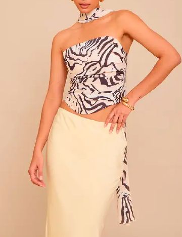 Top PrettyLittleThing, crem