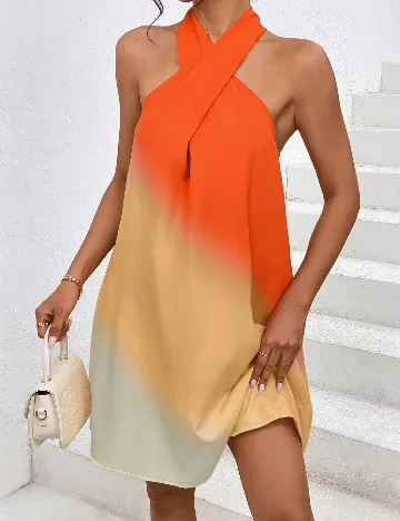 Rochie scurta SHEIN, portocaliu