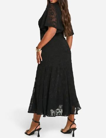 Rochie lunga Boohoo Plus Size, negru