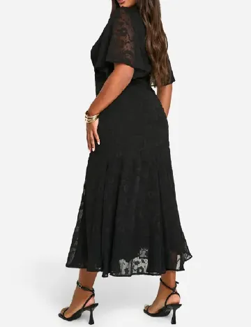 Rochie lunga Boohoo Plus Size, negru