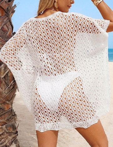 Rochie de plaja SHEIN, alb