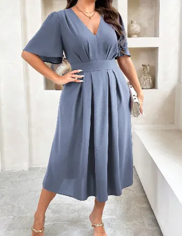 Rochie medie SHEIN CURVE, albastru