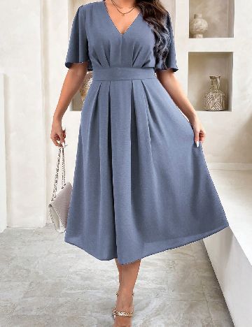 Rochie medie SHEIN CURVE, albastru