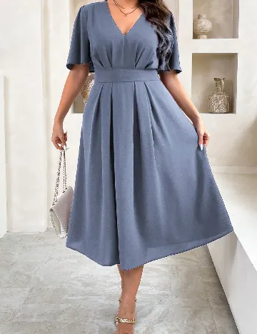 Rochie medie SHEIN CURVE, albastru