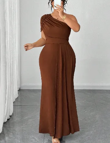 Rochie lunga SHEIN CURVE, maro