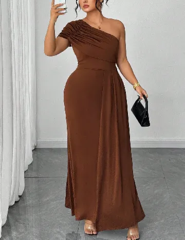 Rochie lunga SHEIN CURVE, maro