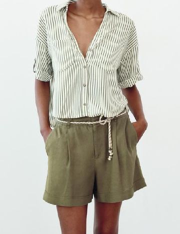 Pantaloni scurti Zara, verde