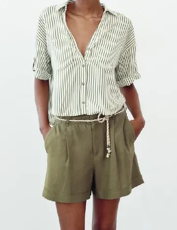 Pantaloni scurti Zara, verde