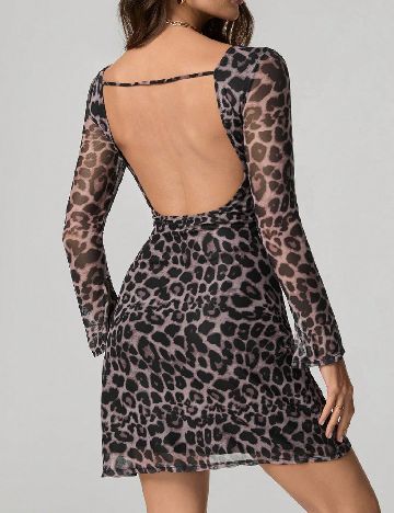 Rochie scurta SHEIN, animal print