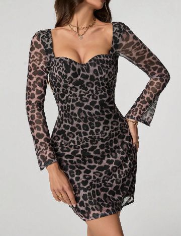 Rochie scurta SHEIN, animal print