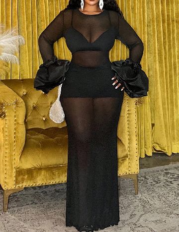 Rochie lunga SHEIN CURVE, negru