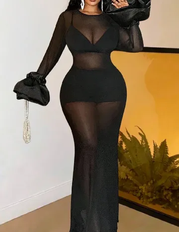 Rochie lunga SHEIN CURVE, negru