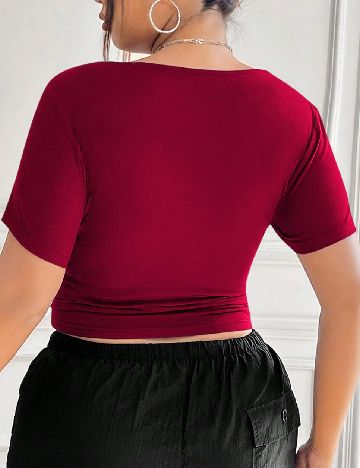 Tricou SHEIN CURVE, visiniu