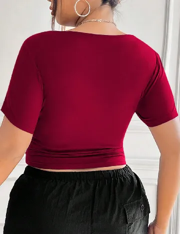 Tricou SHEIN CURVE, visiniu