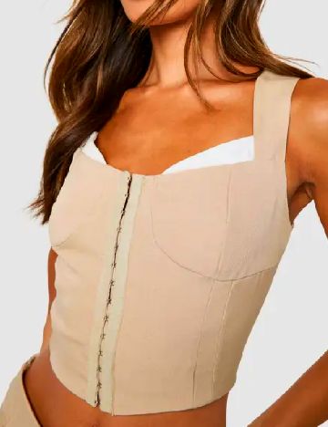 Top Boohoo, maro deschis