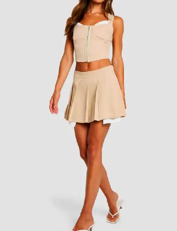 Top Boohoo, maro deschis