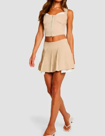 Top Boohoo, maro deschis