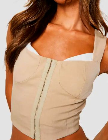 Top Boohoo, maro deschis