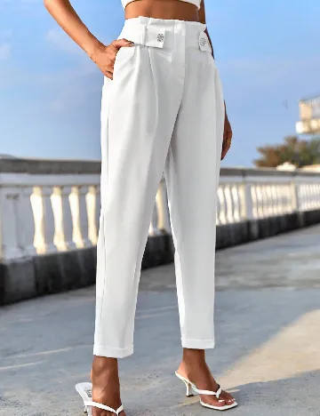 Pantaloni SHEIN, alb