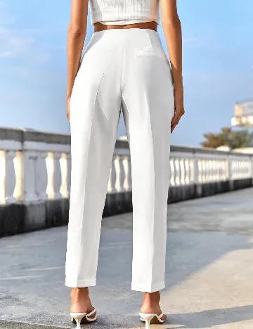 Pantaloni SHEIN, alb