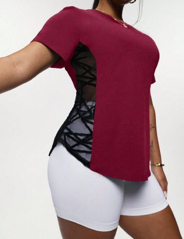 Tricou SHEIN CURVE, visiniu