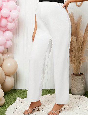 Pantaloni SHEIN Maternity, alb
