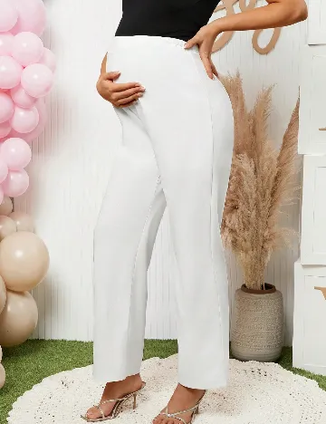 Pantaloni SHEIN Maternity, alb