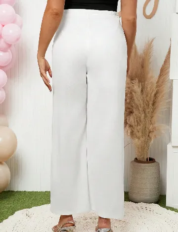 Pantaloni SHEIN Maternity, alb