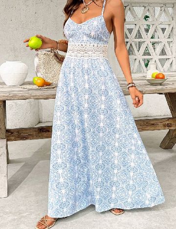 Rochie lunga SHEIN CURVE, albastru