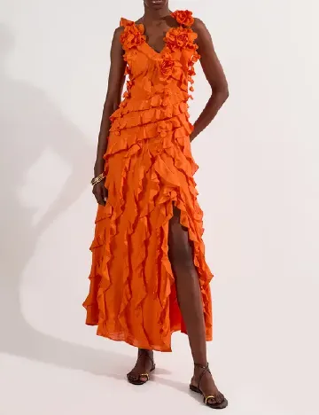 Rochie lunga Karen Millen, portocaliu