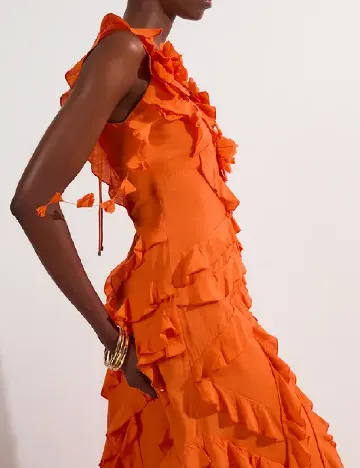 Rochie lunga Karen Millen, portocaliu