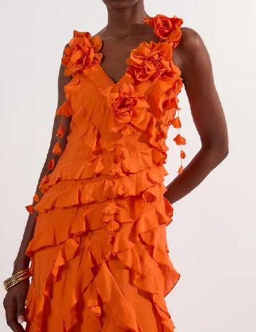 Rochie lunga Karen Millen, portocaliu