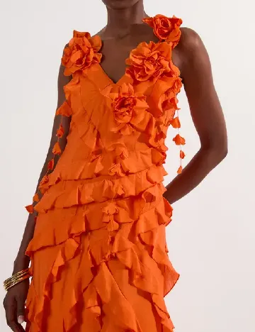 Rochie lunga Karen Millen, portocaliu